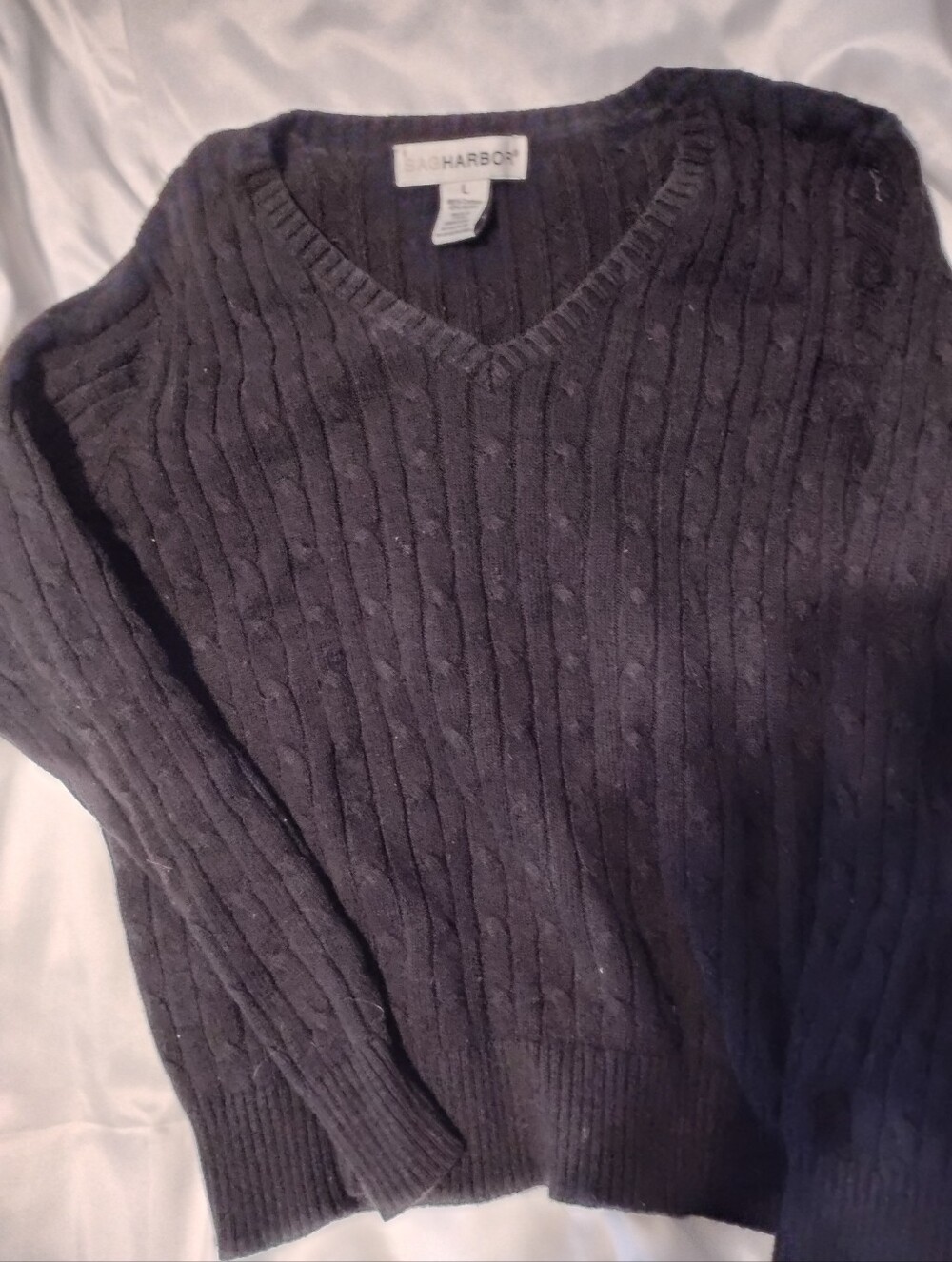 Sag Harbor Black Knit Sweater